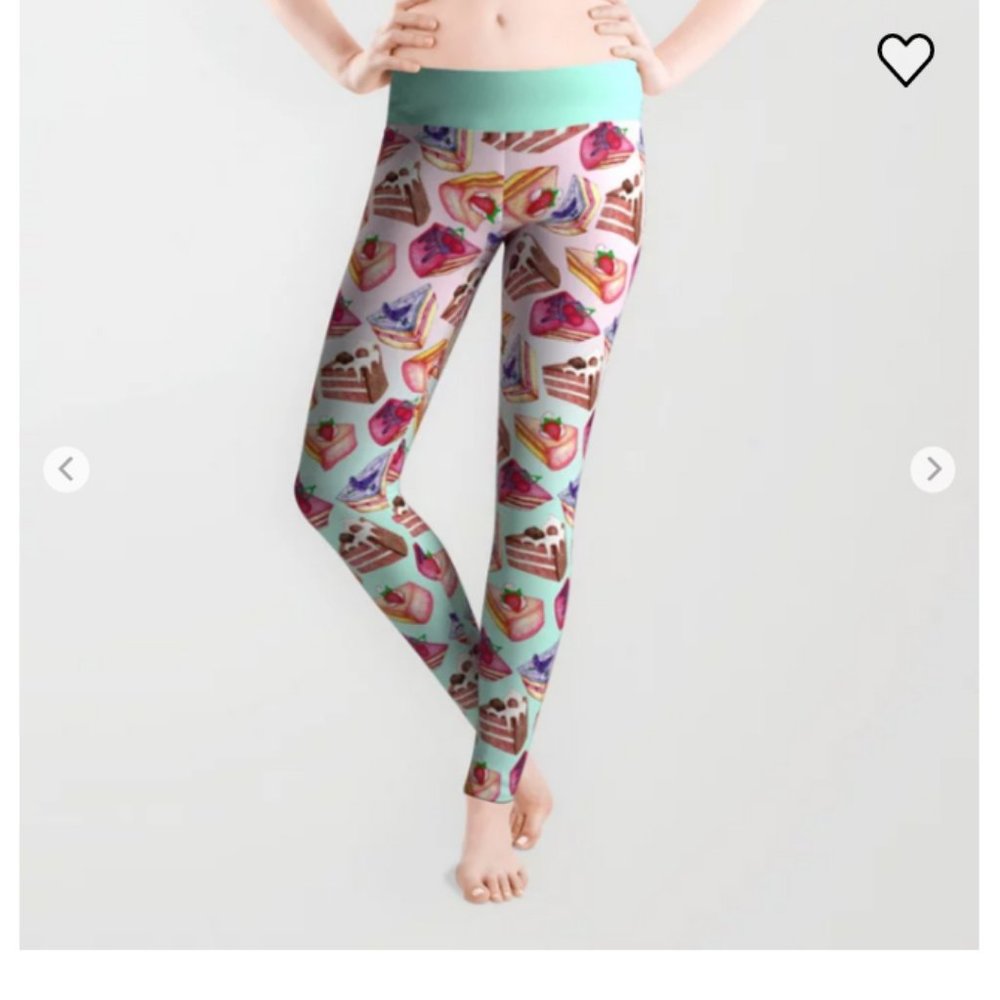 Society6 Leggings - "Let Them Eat Cake"